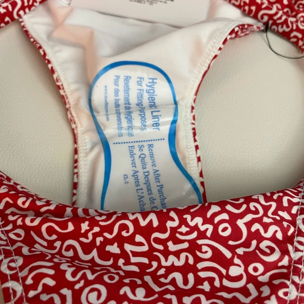 NWT Reformation Como scribble red bikini bottoms - Picture 6 of 9